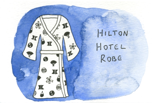 hilton hotel robe